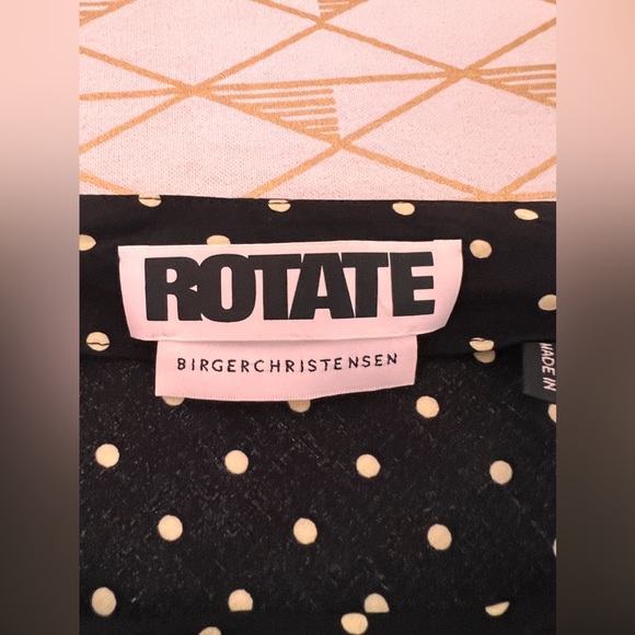ROTATE Birger Christensen Camera Polka-Dot Maxi High Slit Skirt Size 2 - Picture 6 of 12